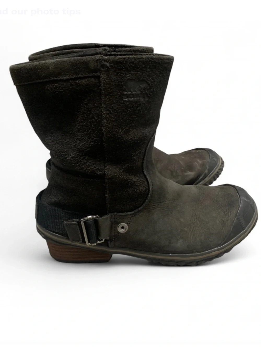 Sorel Slim Shortie Black Suede Boots